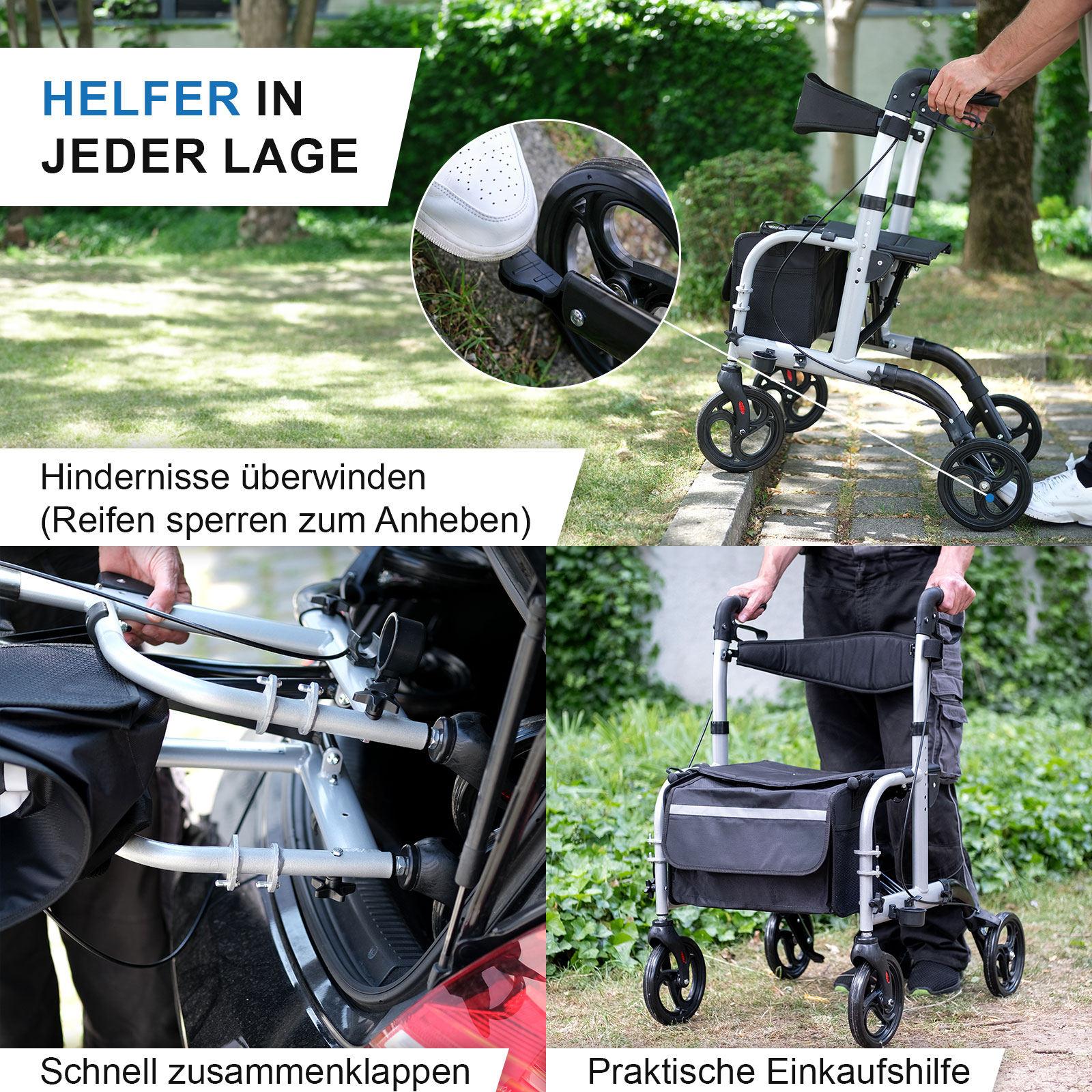 Lösch Reha Rollator & Rollstuhl Twin 2in1