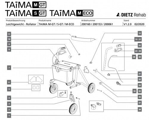 Lenkungdämpfer f.d. Produktreihe Taima 2 er Set