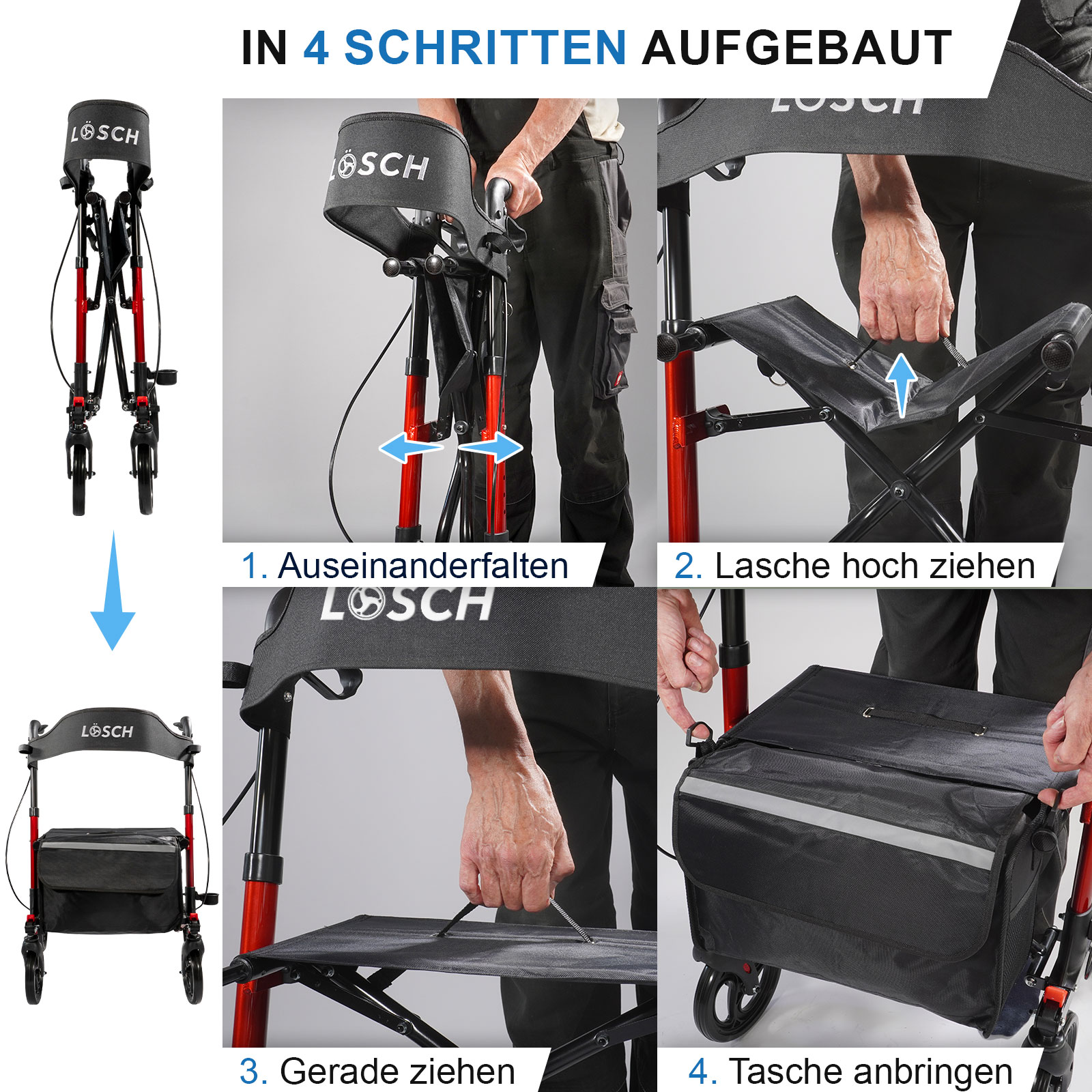 Einführungs-Angebot Lösch Reha Rollator TABAS Mobility