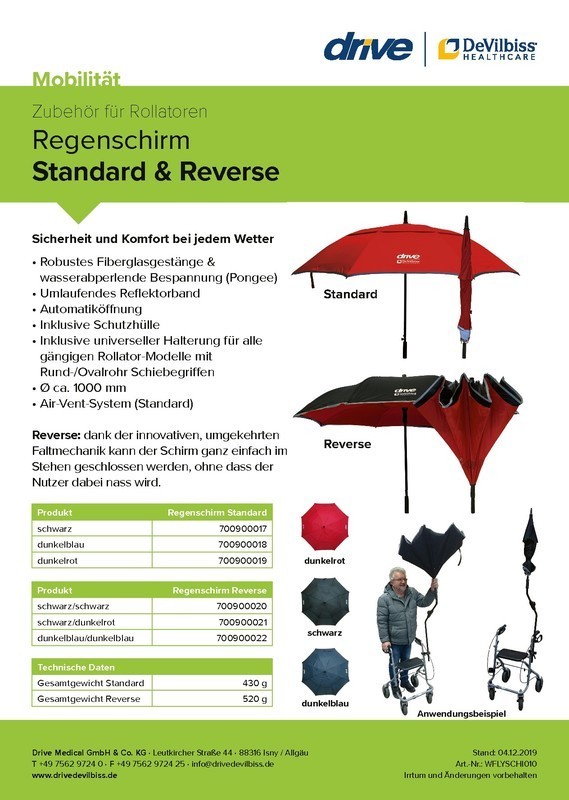 Drive Medical Regenschirm Reverse