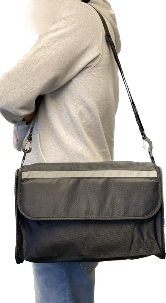 Lösch Premium Wetterfeste Rollatortasche mit Klettverschluss Farbe Schwarz